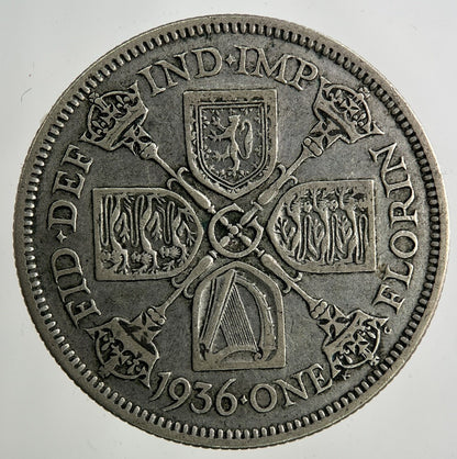 1936 George V Florin Silver Coin | Fine Collectable Grade