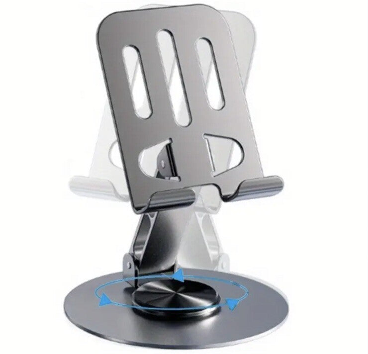 Dark Grey Metal Phone Tablet iPhone Samsung Galaxy Angle Stand - UK Stock