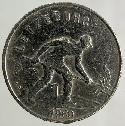1960 Luxembourg / Letzeburg 1 Franc Coin | Fine Collectable Grade