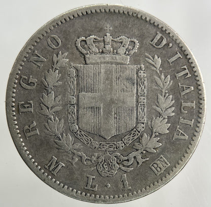 1863 Italy 1 Lira Silver Coin | Collectable Grade