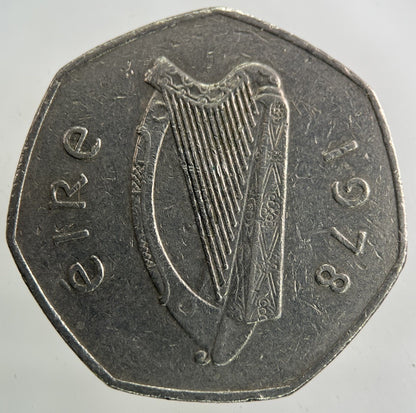 1978 Irish Ireland 50p Fifty Pence Coin | Collectable Grade