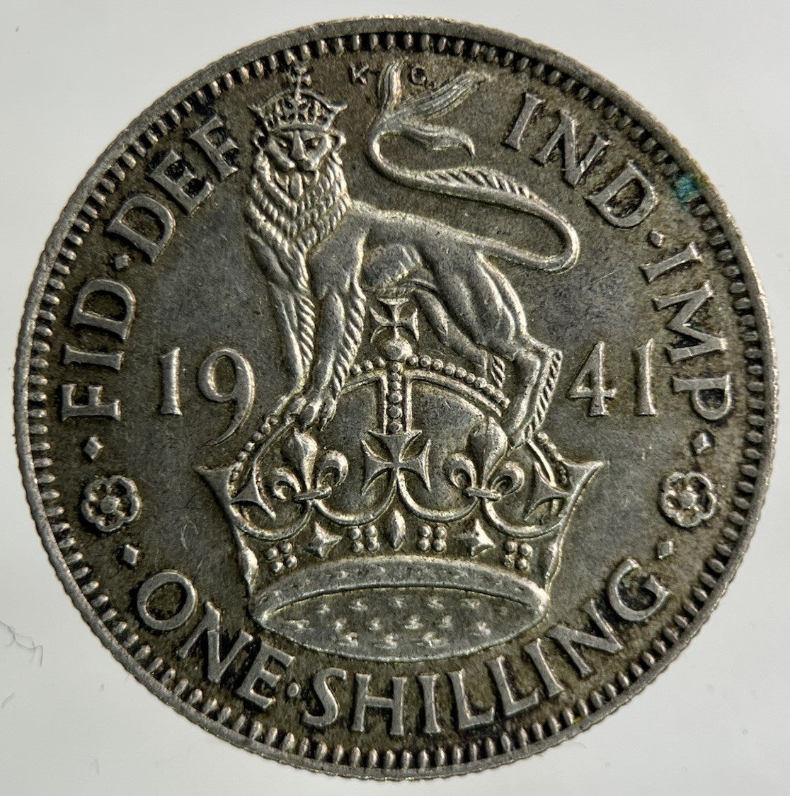 1941 George VI Shilling Silver Coin | Very High Grade