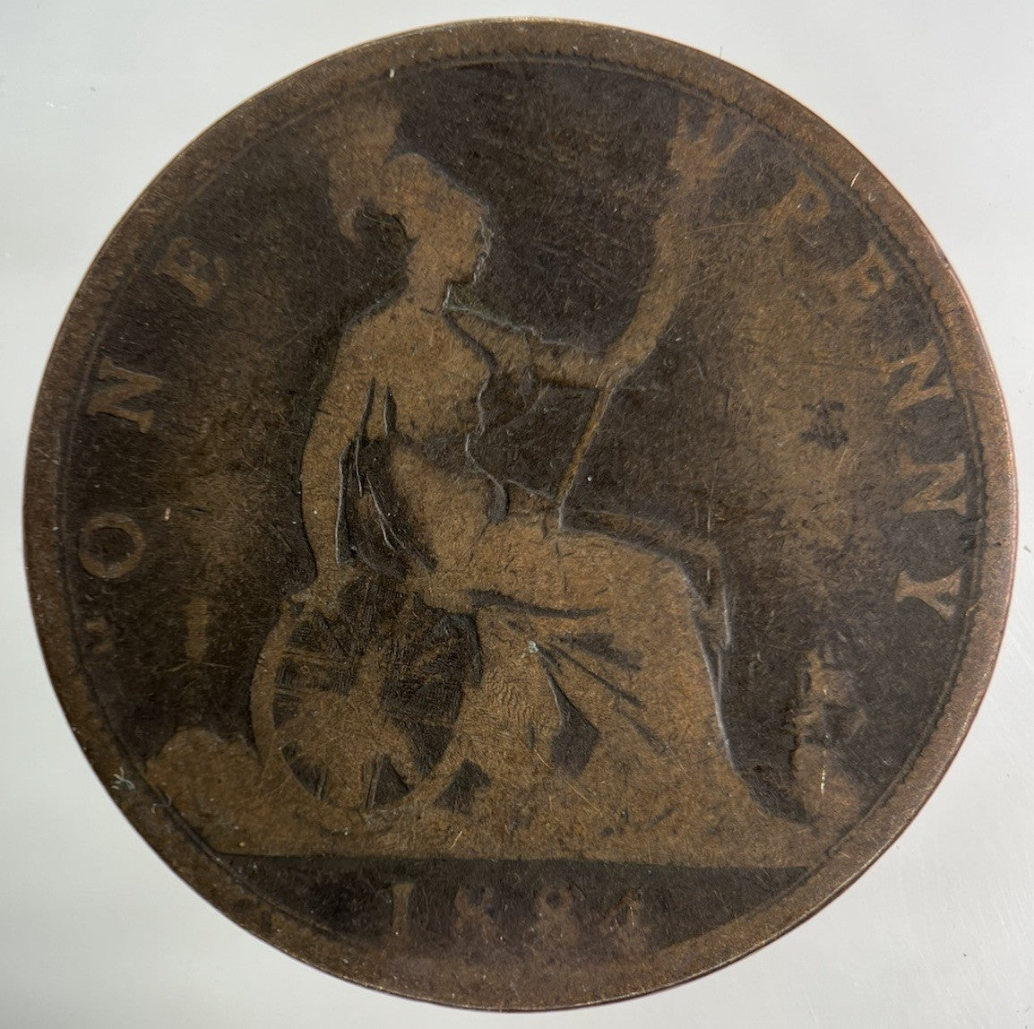 1884 Victoria One Penny Coin | Collectable Grade