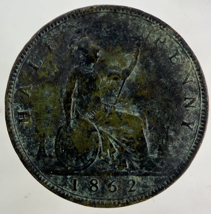 1862 Victoria Half - Penny Coin | Fine Collectable Grade