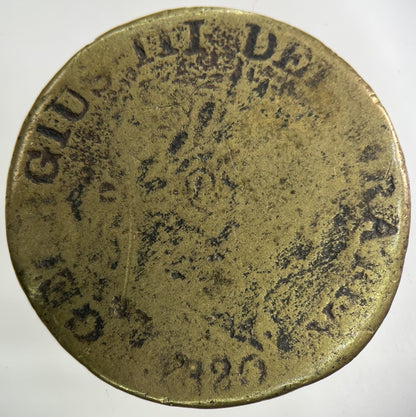 1820 Old Brass Forgery George III 3rd Half - Crown Coin | Fair Grade