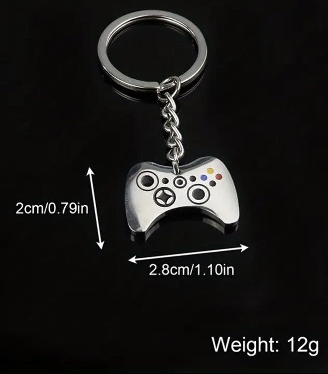 Metal Video Game Controller Gaming Shaped Keyring Premium Keychain Gift UK