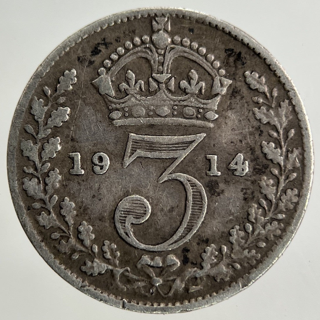 1914 George V Threepence Silver Coin | Fine Collectable Grade
