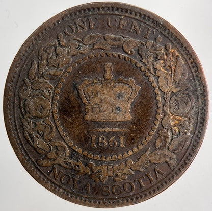 1861 Canada Nova Scotia One Cent Coin | Collectable Grade | a6433