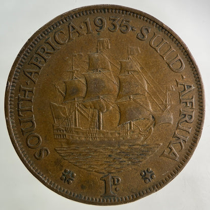 1935 South Africa One Penny Coin | Very High Grade