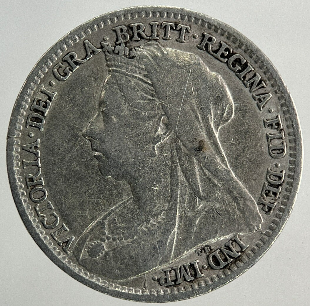 1896 Victoria Threepence Silver Coin | Fine Collectable Grade