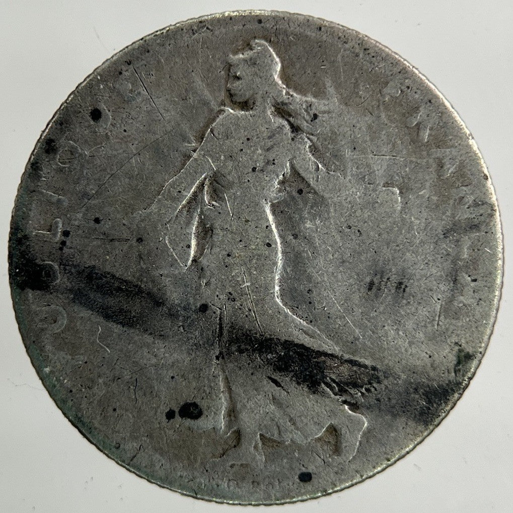 1901 France 50 Centimes Silver Coin | Fair Grade