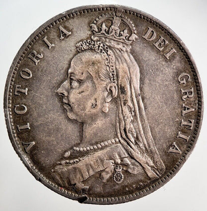 1889 Victoria Half - Crown Silver Coin | Very High Grade