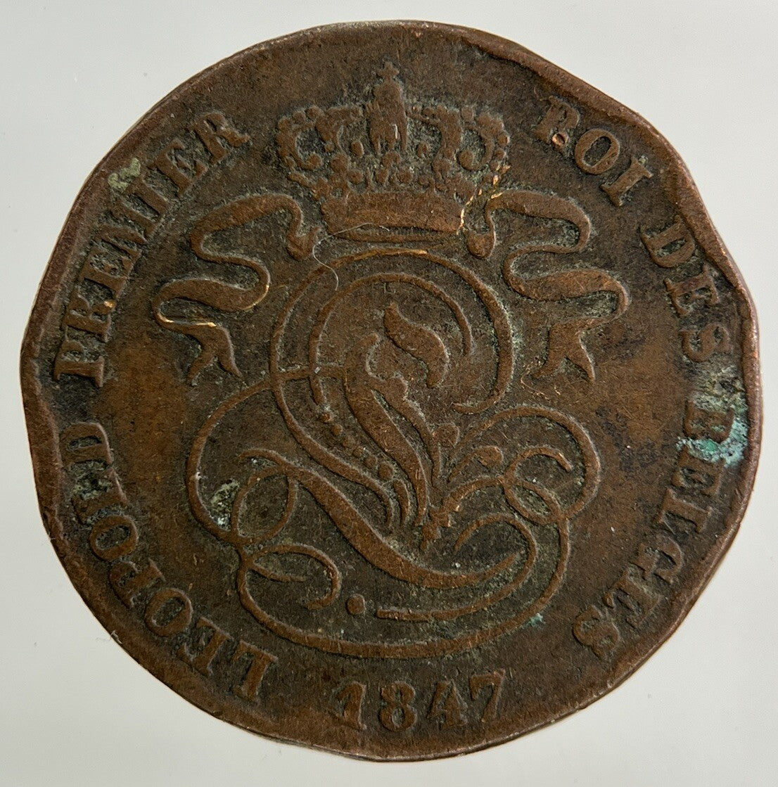 1847 Belgium 2 Centimes Coin | Collectable Grade