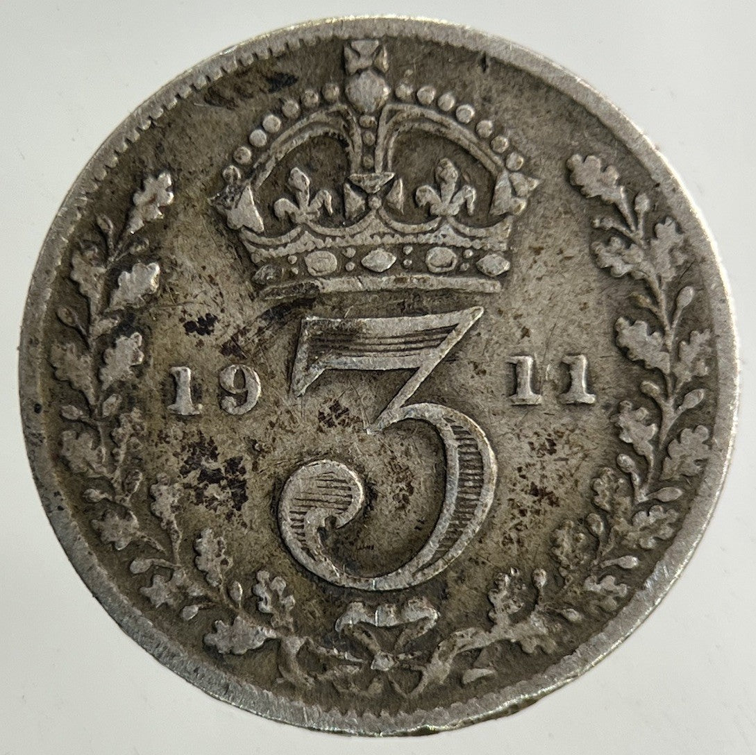 1911 George V Threepence Silver Coin | Collectable Grade
