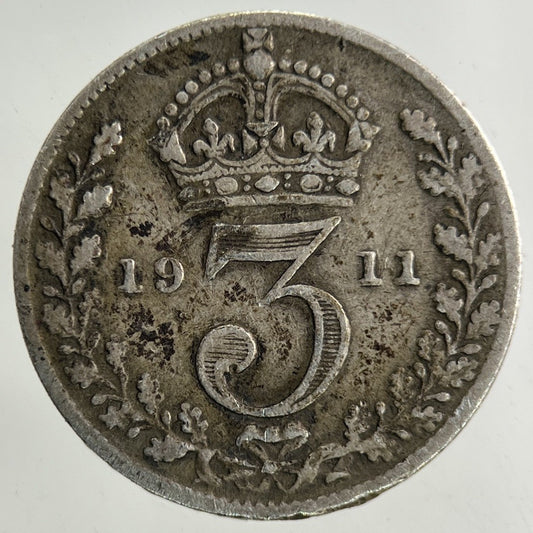 1911 George V Threepence Silver Coin | Collectable Grade
