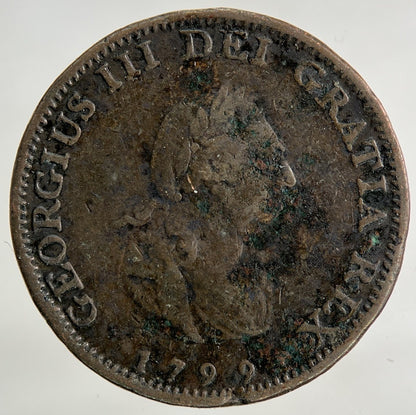 1799 George III 3rd Farthing Coin | Collectable Grade
