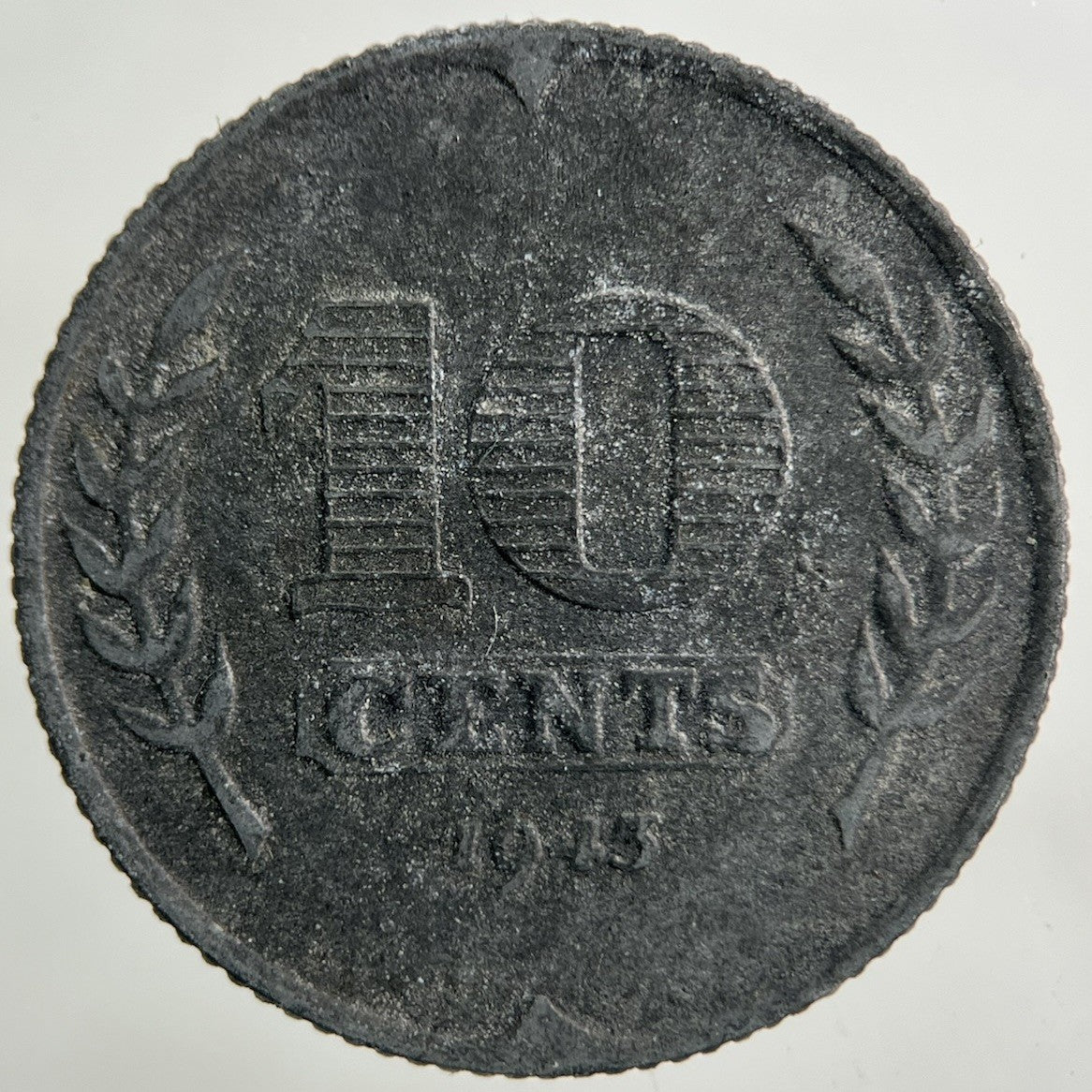 1943 Netherlands 10 Cents Coin | Fine Collectable Grade