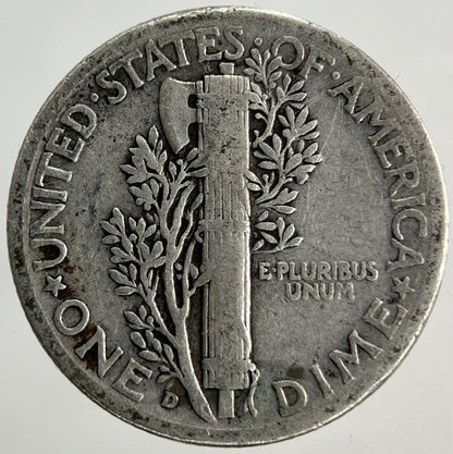 1941 - D US USA Mercury Dime Silver Coin | Fine Collectable Grade