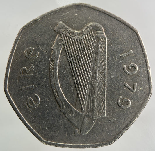 1979 Irish Ireland 50p Fifty Pence Coin | Fine Collectable Grade