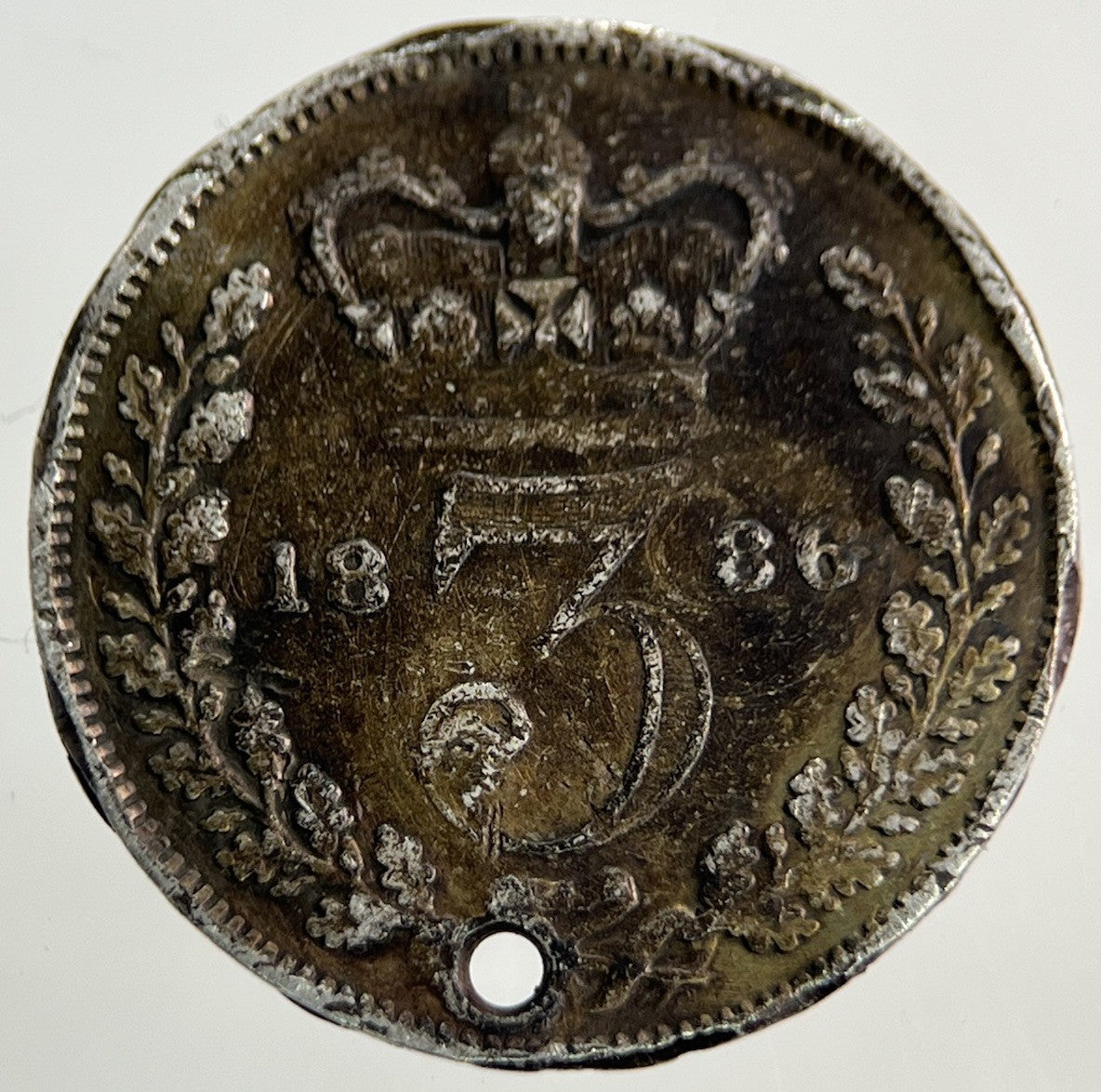 1886 Victoria Threepence Silver Coin | Fine Collectable Grade