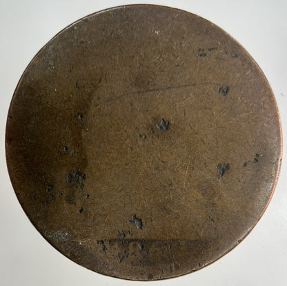 1862 Victoria One Penny Coin | Worn Grade