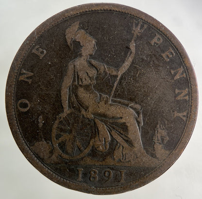 1891 Victoria One Penny Coin | Collectable Grade