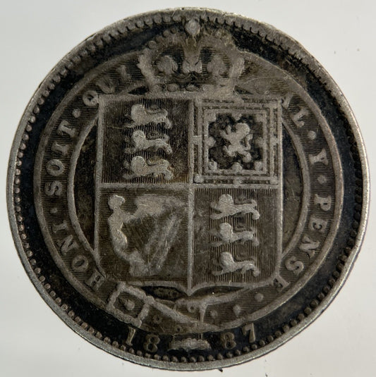 1887 Victoria Shilling Silver Coin | Collectable Grade