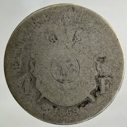 1869 France 1 Franc Silver Coin | Collectable Grade