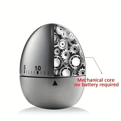 Egg - Shaped Kitchen Cooking Timer 60 minutes No Battery Required Gift UK