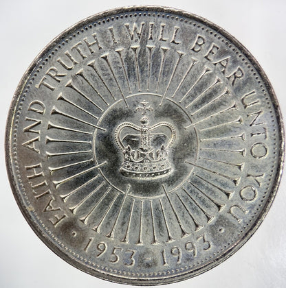 1993 Elizabeth II 2nd 40th Anniversary Crown Coin | Very High Grade | a4140