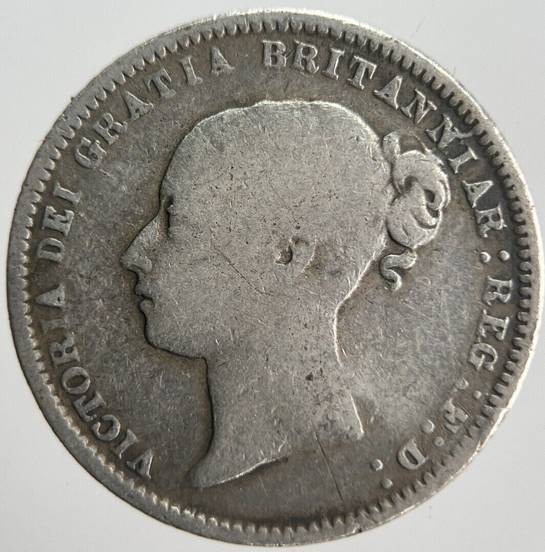 1873 Die - 5 Victoria Sixpence Silver Coin | Collectable Grade | a4511