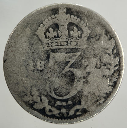 British Victoria Threepence Silver Coin | Fair Grade