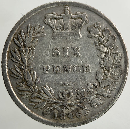 1846 Victoria Sixpence Silver Coin | Fine Collectable Grade
