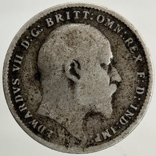 1906 Edward VII Threepence Silver Coin | Fair Grade