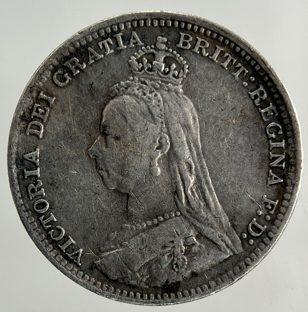 1891 Victoria Threepence Silver Coin | Very High Grade