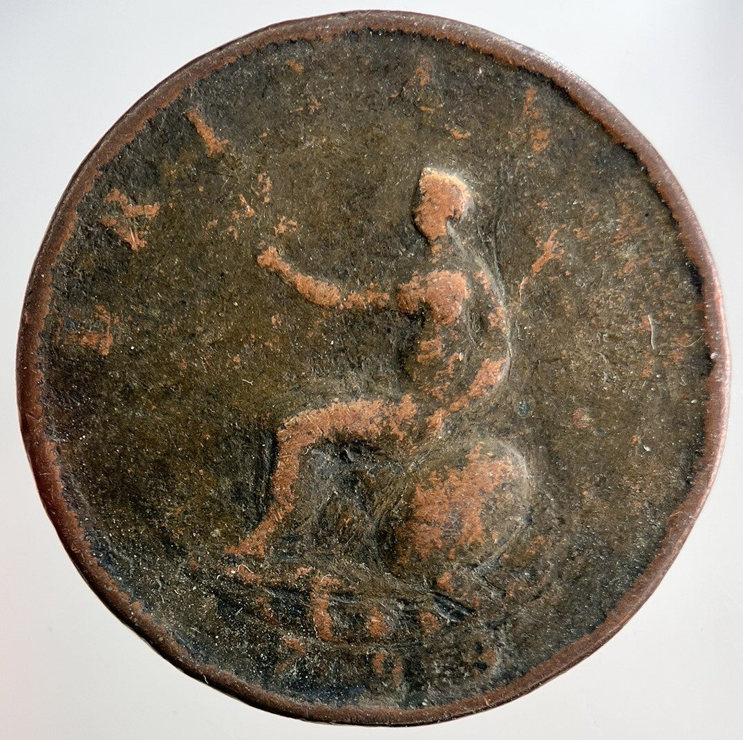 1799 George 3rd III Half - Penny British Coin | Fair Grade | a3236