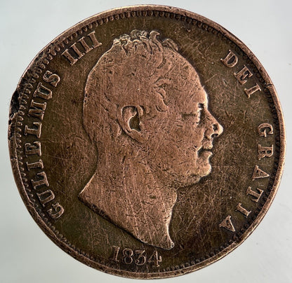 1834 William IV Half - Penny Coin | Collectable Grade