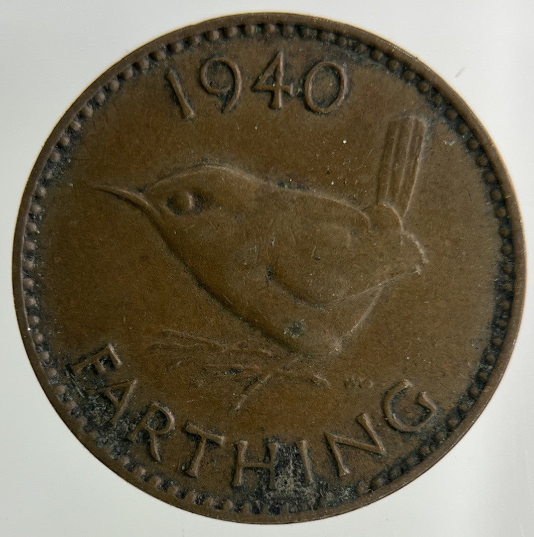 1940 George VI Wren Farthing Coin | Collectable Grade