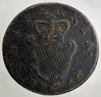 1766 Irish Half - Penny Coin | Collectable Grade