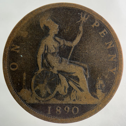 1890 Victoria One Penny Coin | Collectable Grade