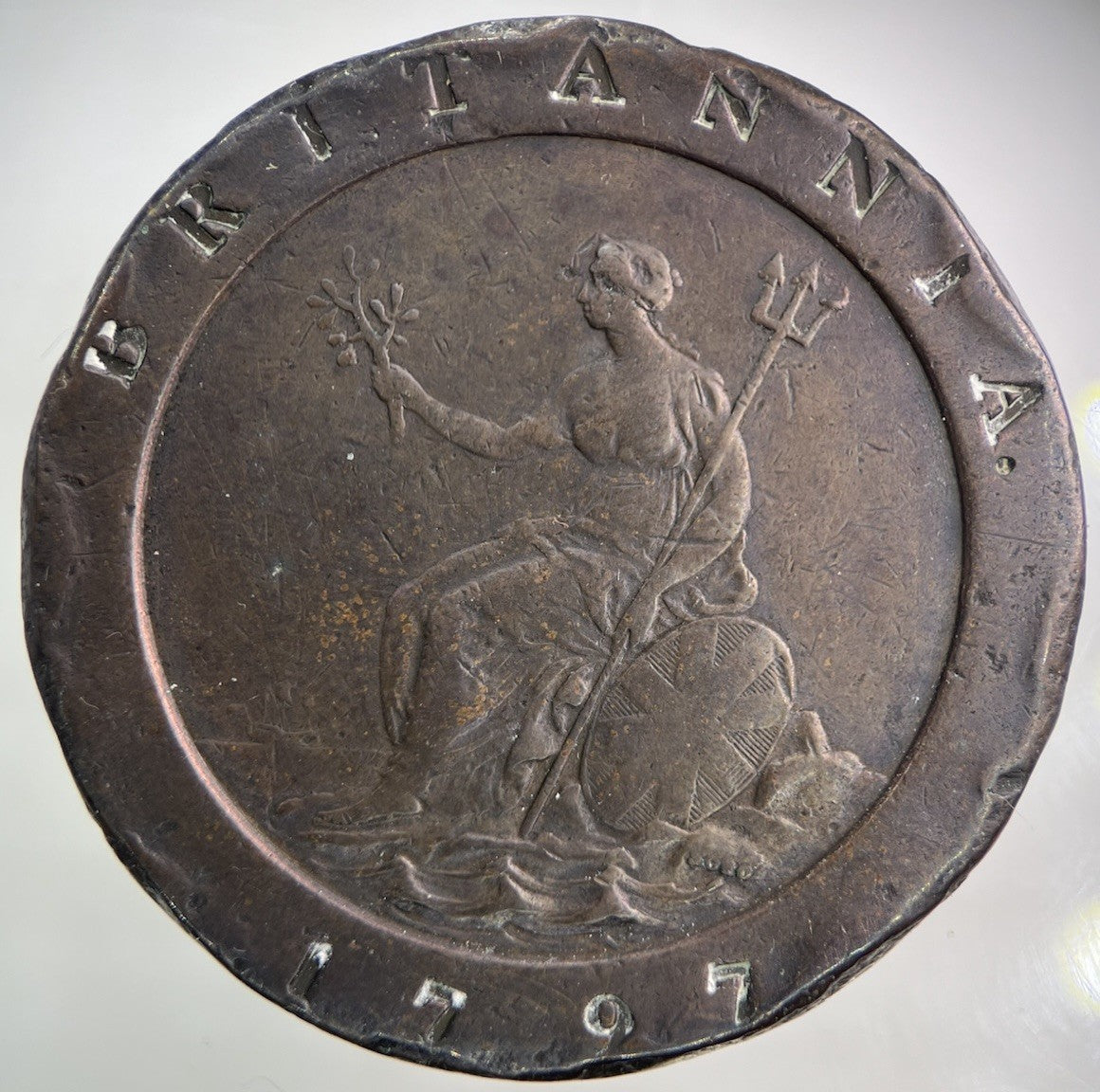 1797 George III 3rd Two - Pence Cartwheeel Coin | Fine Collectable Grade