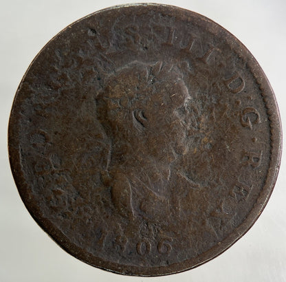 1806 George III 3rd Half - Penny Coin | Fair Grade
