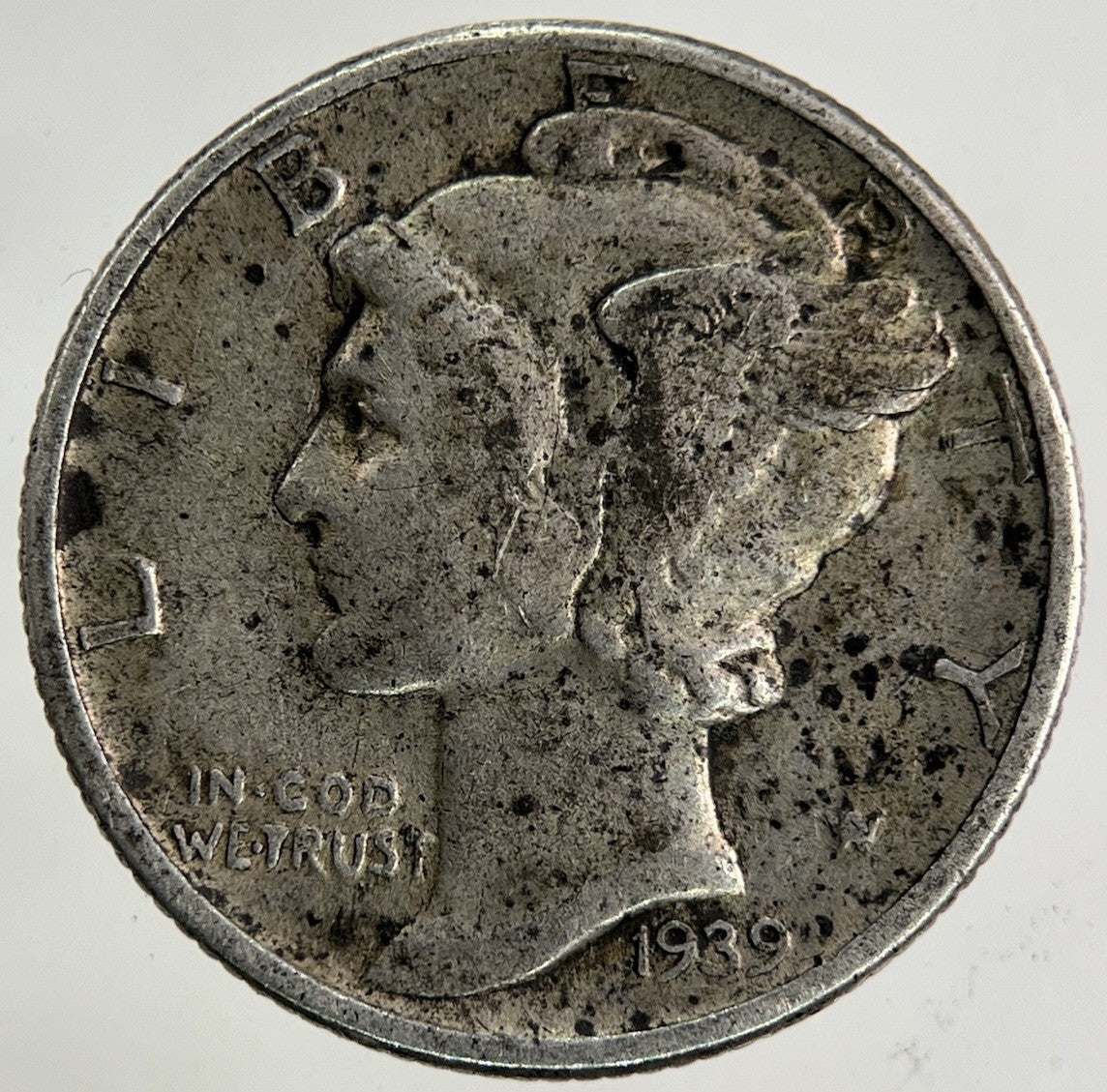 1939 US USA Mercury Dime Silver Coin | Fine Collectable Grade