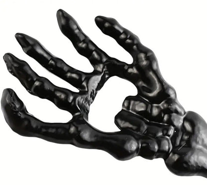 Black Metal Bottle Opener Heavy Cast Iron Skeleton Design Premium Gift UK