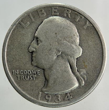 1934 US USA Quarter Dollar Silver Coin | Collectable Grade