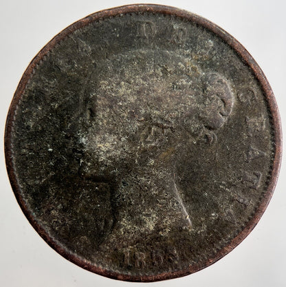 1853 Victoria Half - Penny Coin | Fair Grade | a2420