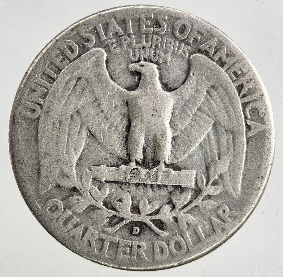 1937 - D US USA Quarter Dollar Silver Coin | Collectable Grade