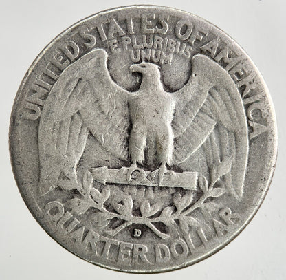 1937 - D US USA Quarter Dollar Silver Coin | Collectable Grade