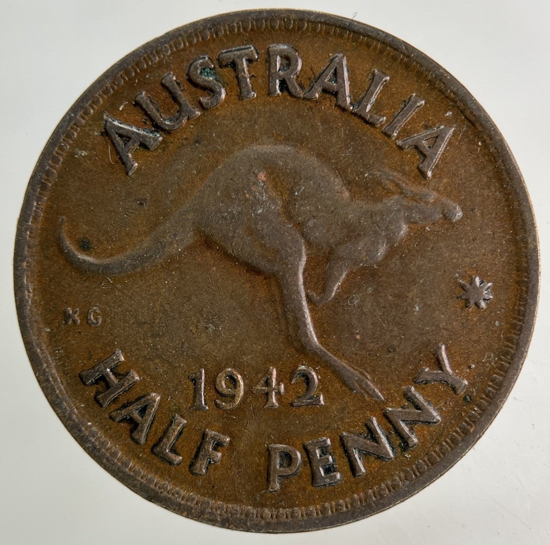 1942 Australia Half - Penny Coin | Fine Collectable Grade