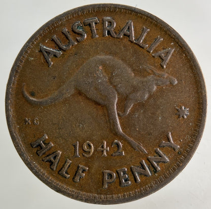 1942 Australia Half - Penny Coin | Fine Collectable Grade